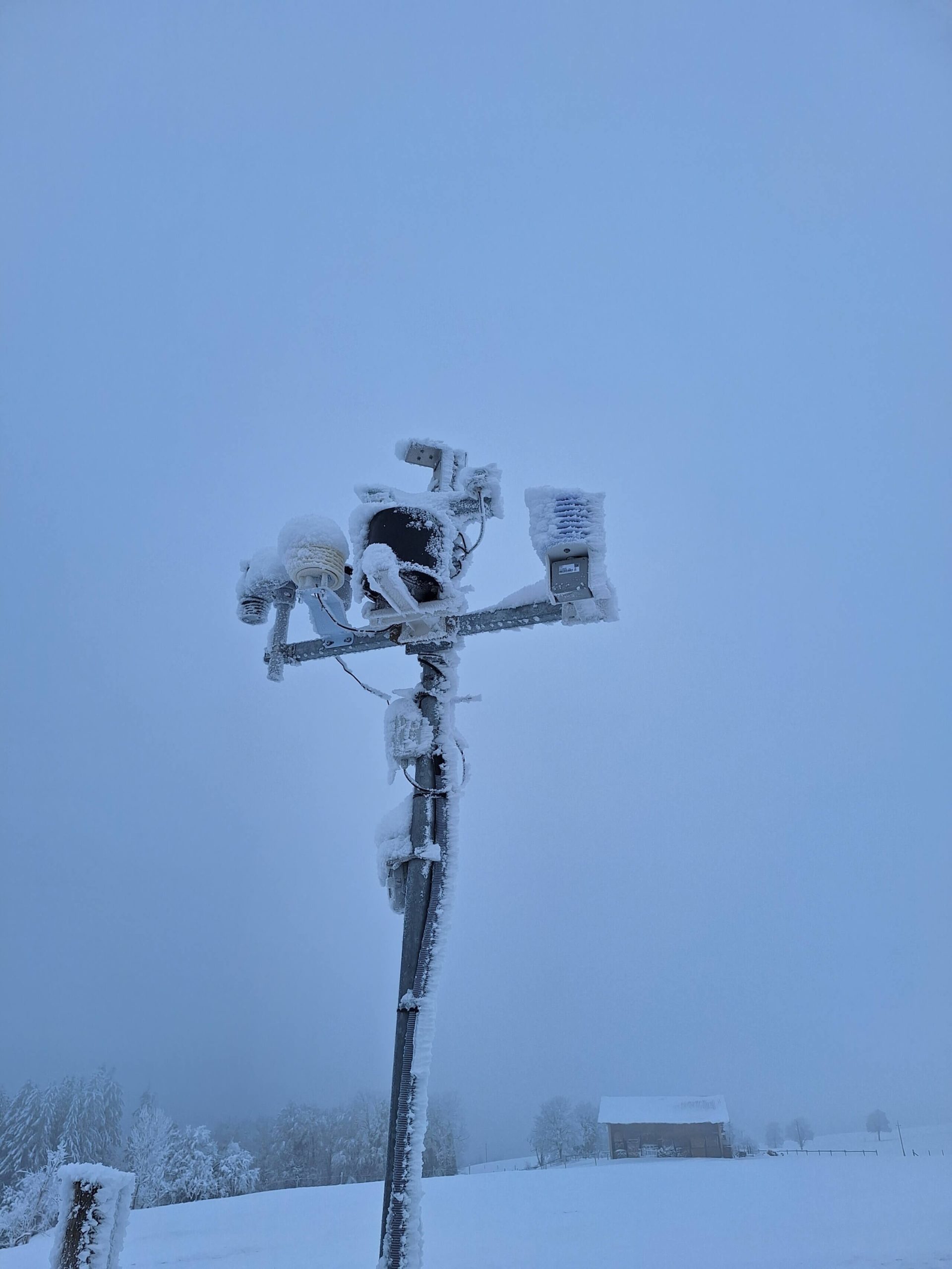 Vereister Mast