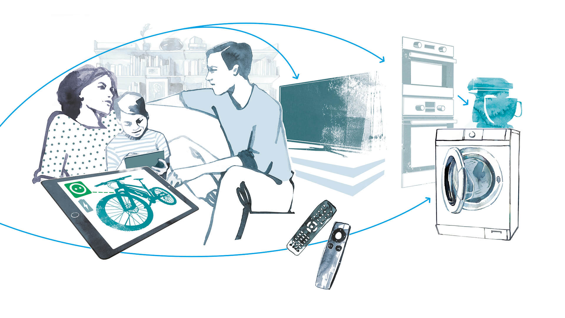 Illustration Speicher Zuhause