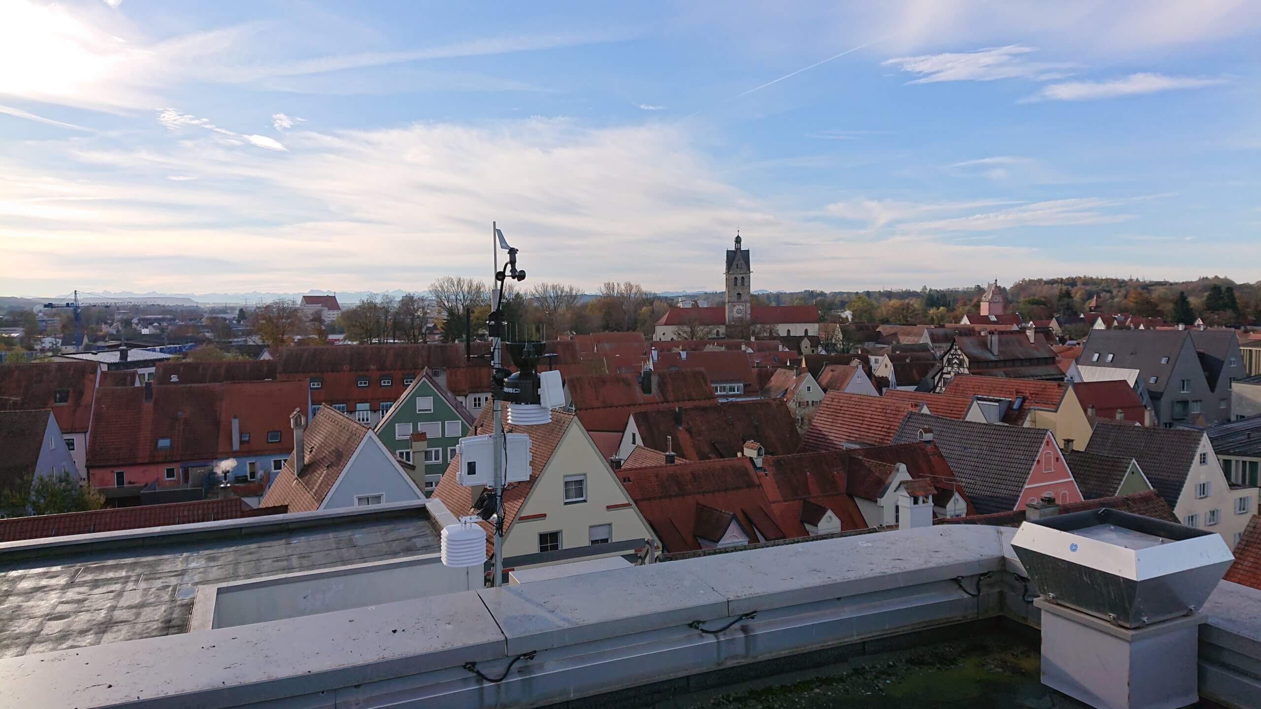 Messgerät auf dem Dach