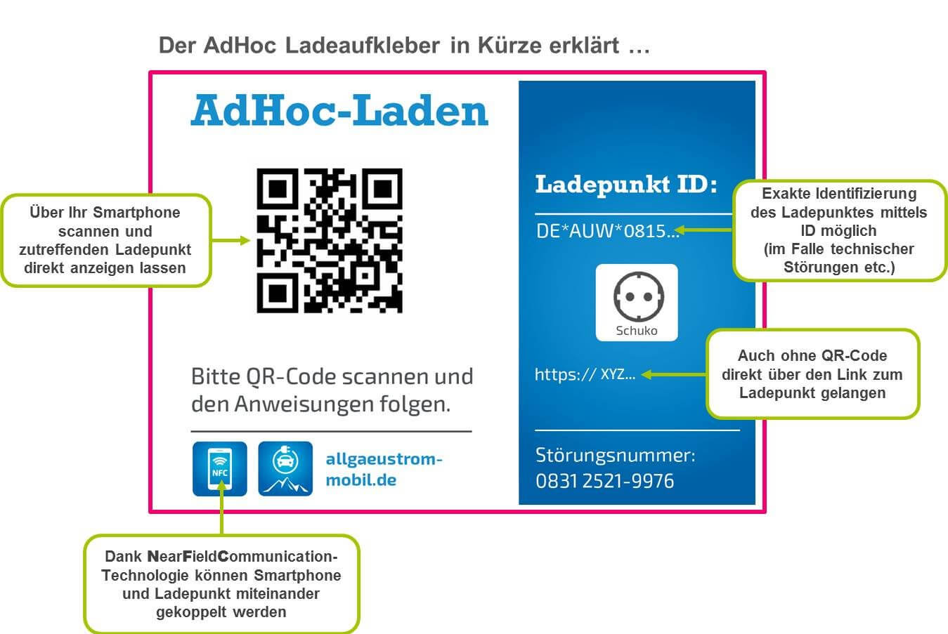 AdHoc Ladeaufkleber